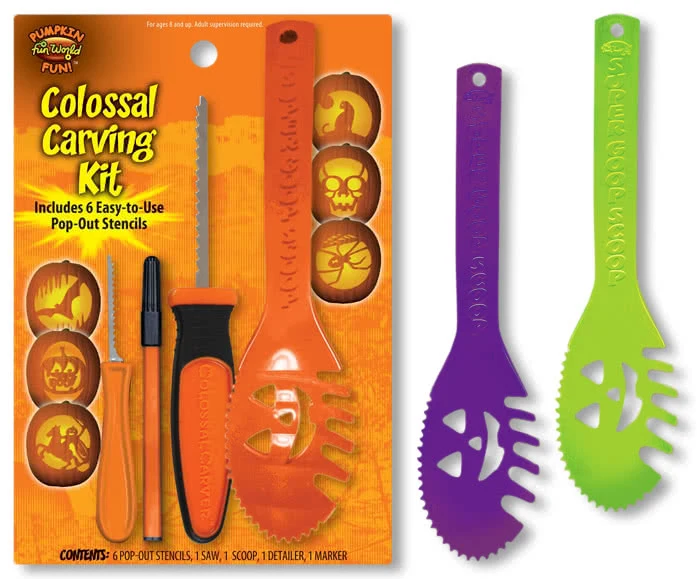 Kürbis Schnitz Set mit Vorlagen