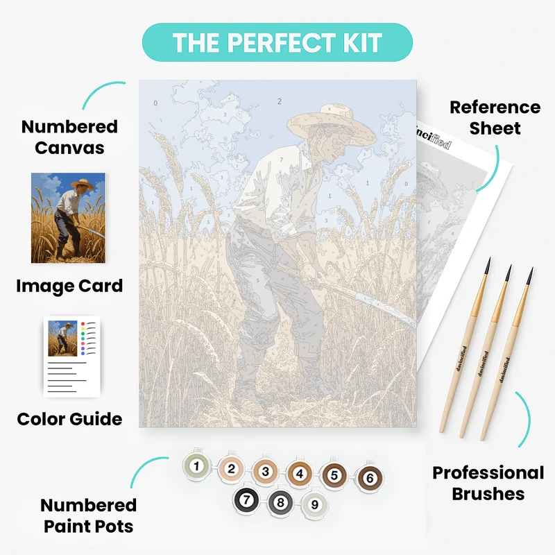 Wheat Field Harvest - Paint by Numbers Kit