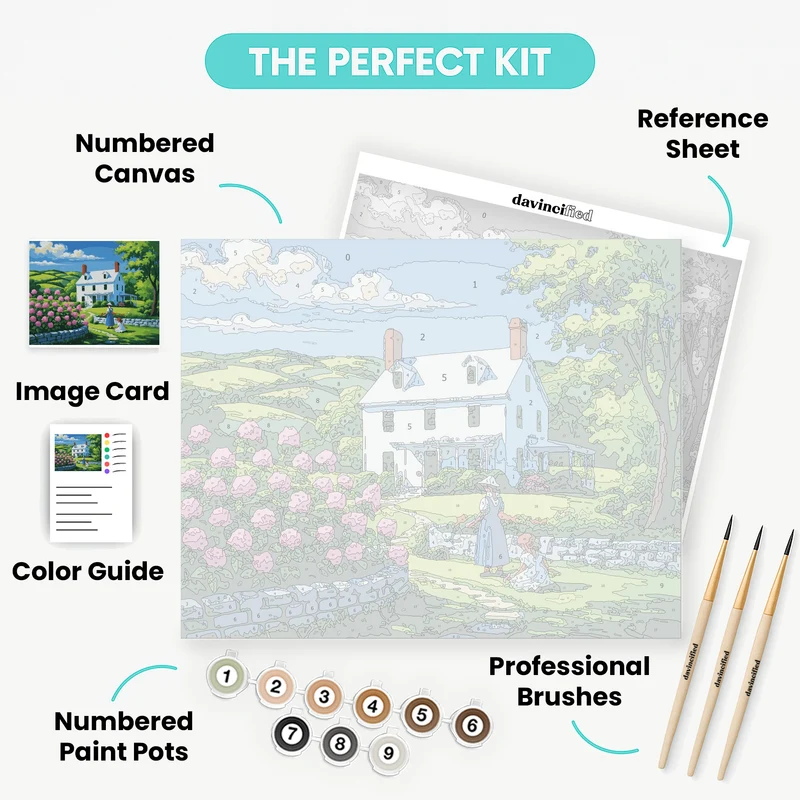 Country Farmhouse Garden - Paint by Numbers Kit