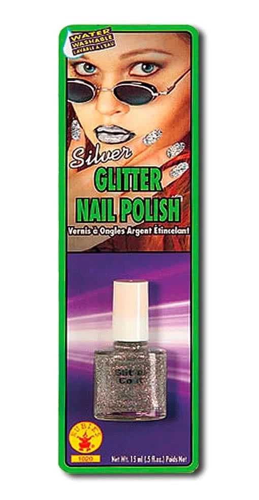 Glitter Nagellack silber