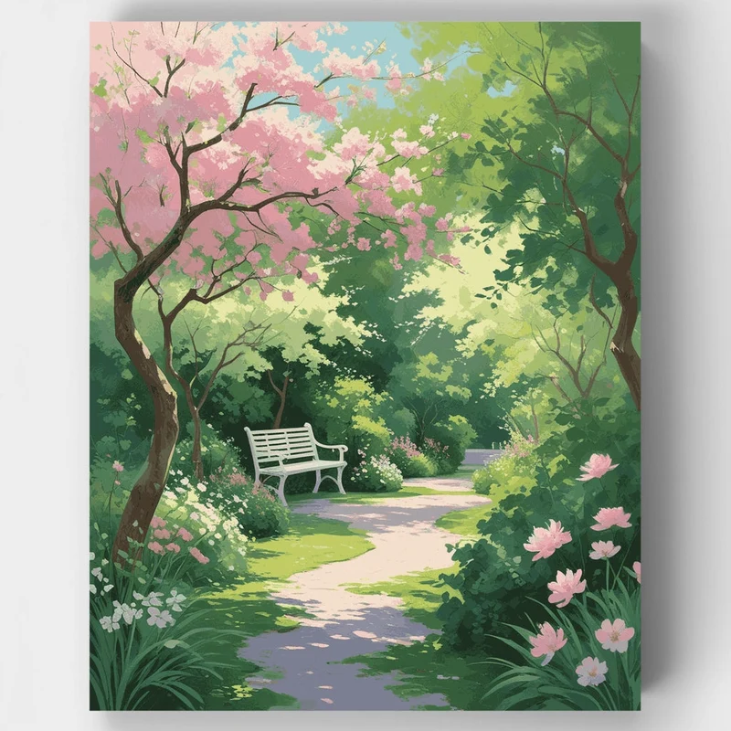 Tranquil Spring Garden - Paint by Numbers Kit