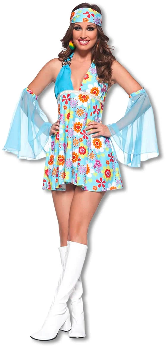 Flower Power Minikleid Extralarge
