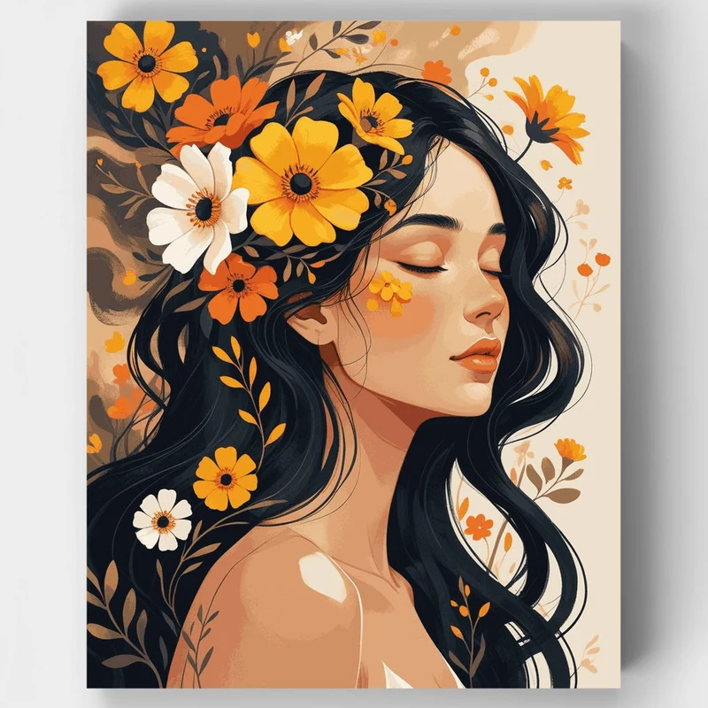Floral Harmony - Paint by Numbers Kit