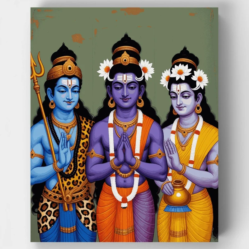 Hindu Trinity - Paint by Numbers Kit