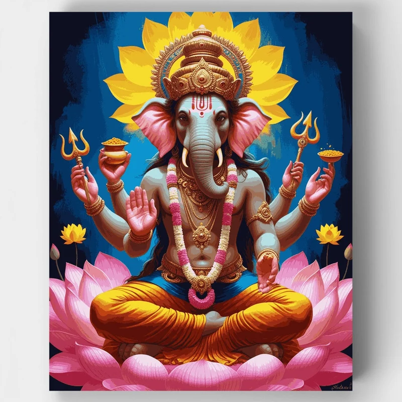Lord Ganesha - Paint by Numbers Kit