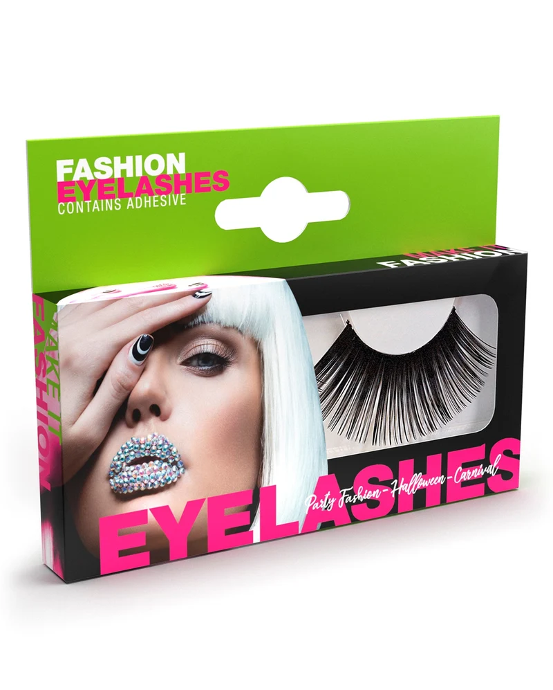 Lange schwarze, extra dichte Wimpern