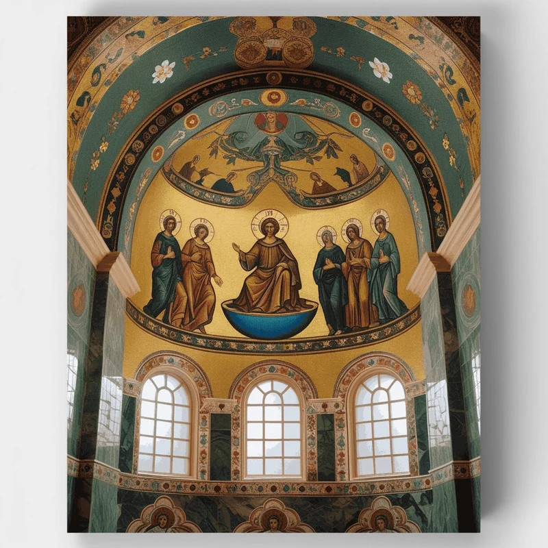 Byzantine Church Mosaic - Paint by Numbers Kit