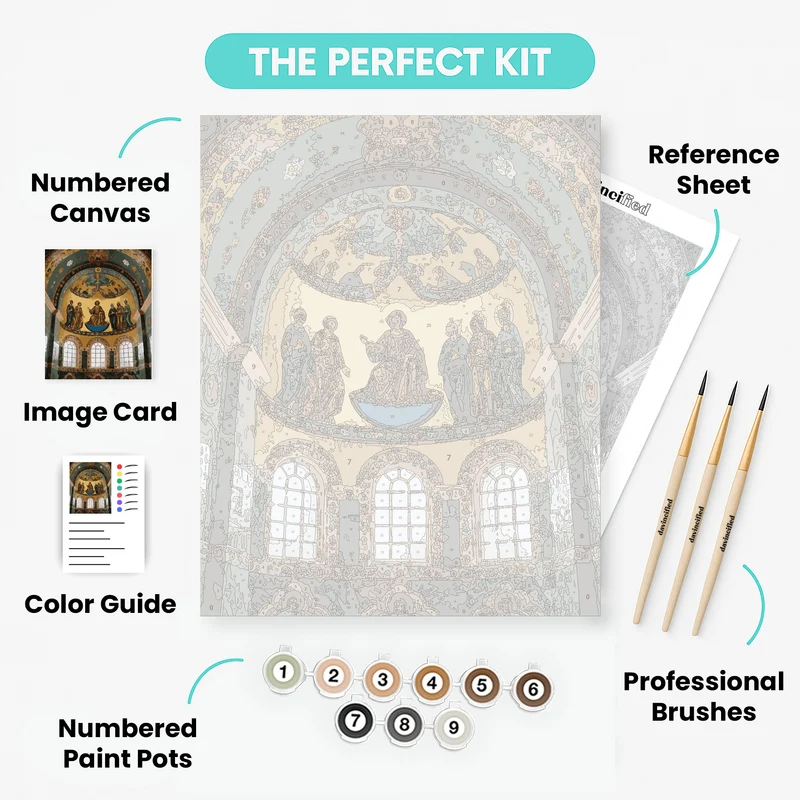 Byzantine Church Mosaic - Paint by Numbers Kit