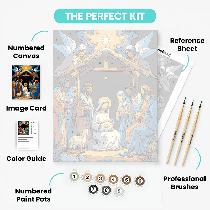 Holy Nativity Scene - Paint by Numbers Kit
