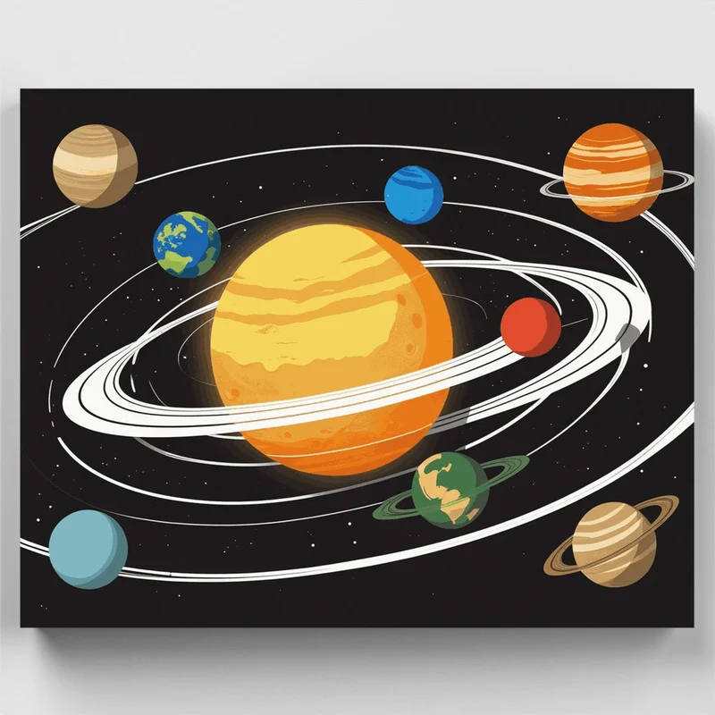 Planetary Solar System - Paint by Numbers Kit