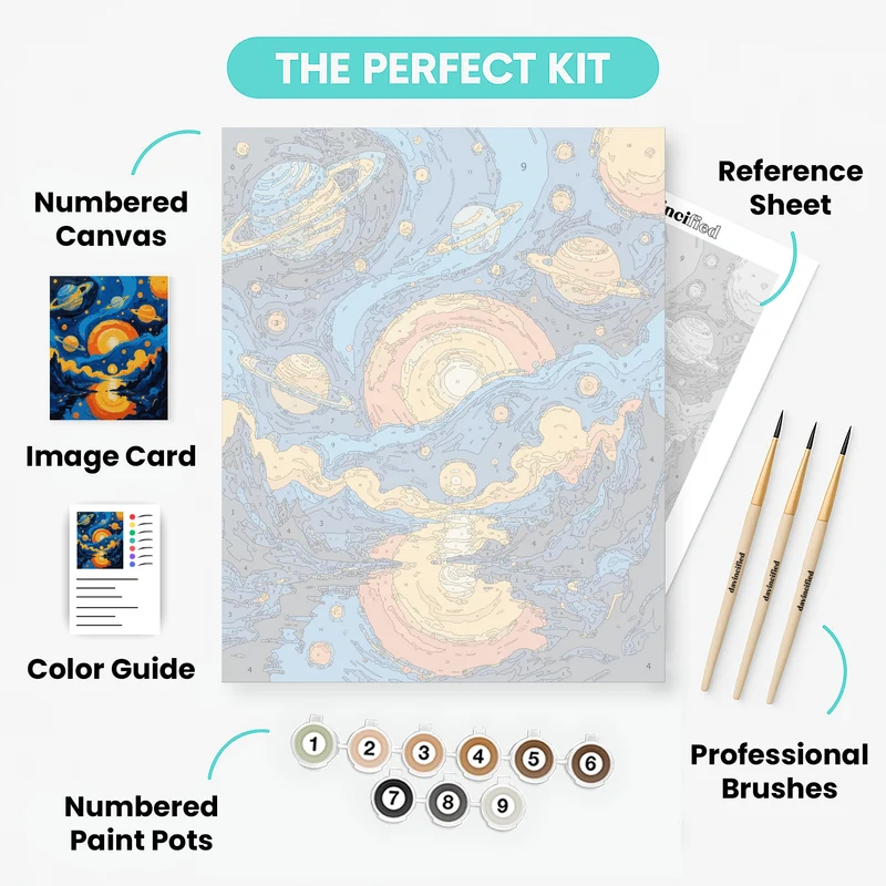 Cosmic Starry Night - Paint by Numbers Kit