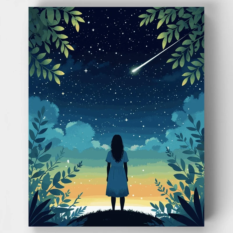 Stargazing Silhouette - Paint by Numbers Kit