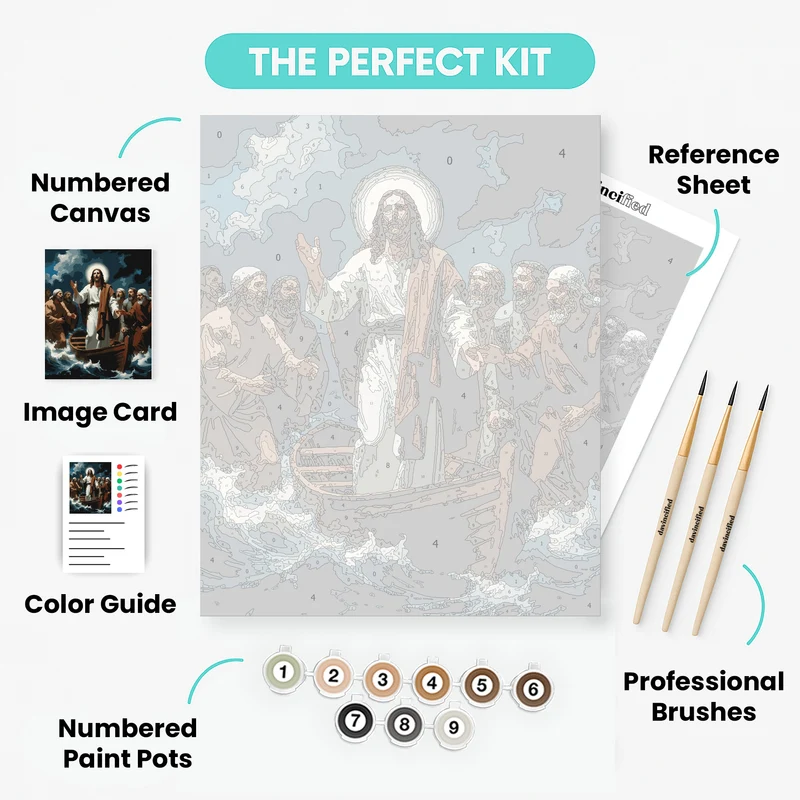 Jesus Calming the Storm - Paint by Numbers Kit