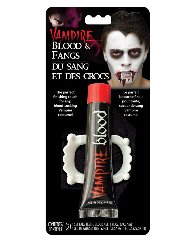 Vampirzähne Economy mit Blut