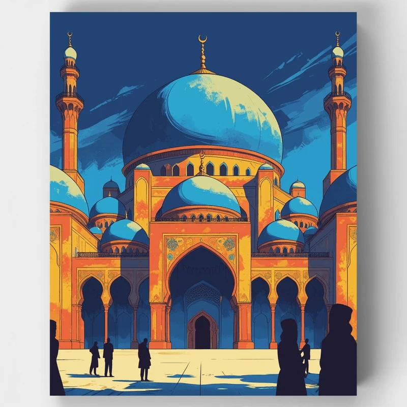 Islamic Mosque Architecture - Paint by Numbers Kit