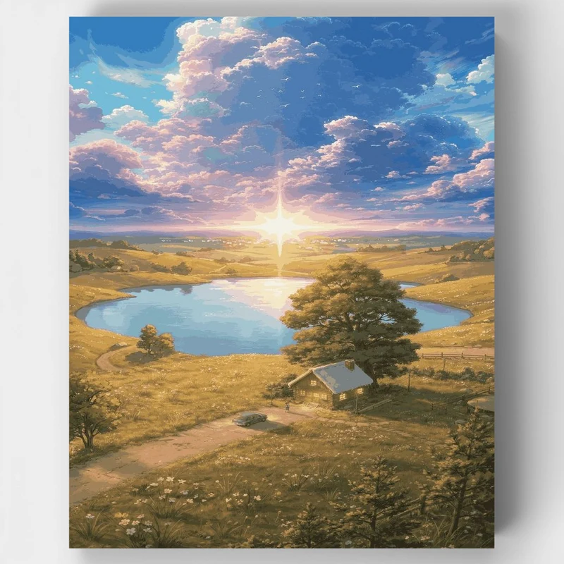 "Home by the Water " Paint by Numbers Kit