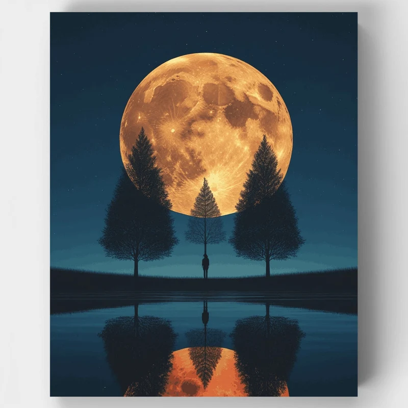 Moonlit Reflection - Paint by Numbers Kit