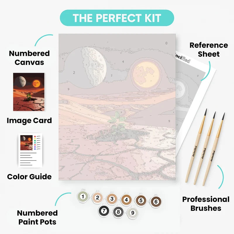 Alien Planet Life - Paint by Numbers Kit