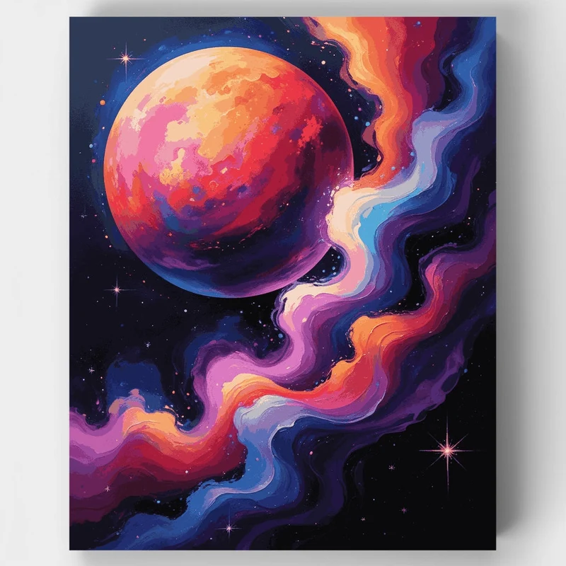 Cosmic Planet - Paint by Numbers Kit