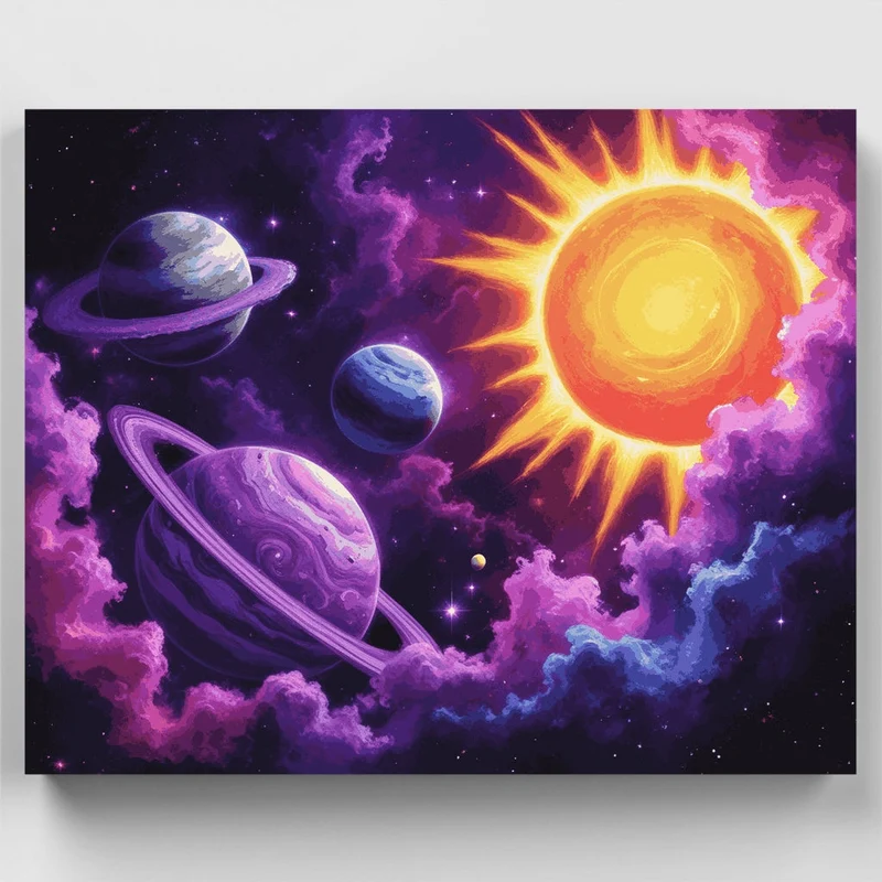 Cosmic Solar System - Paint by Numbers Kit