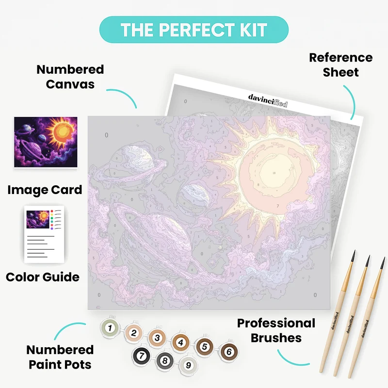 Cosmic Solar System - Paint by Numbers Kit