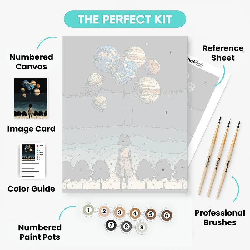 Cosmic Balloons - Paint by Numbers Kit