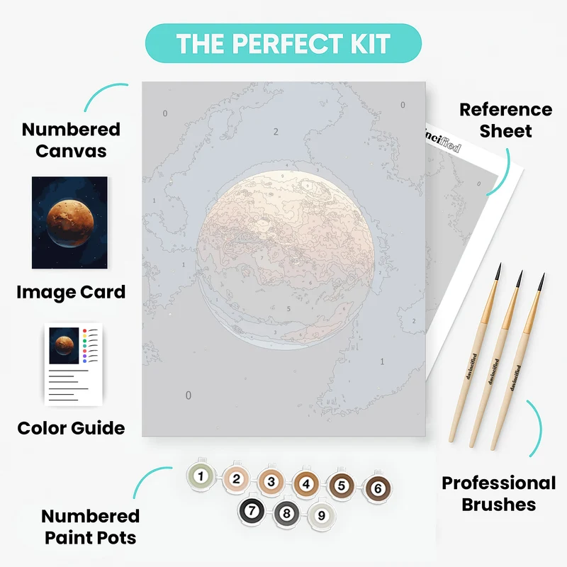 Mars Planet - Paint by Numbers Kit