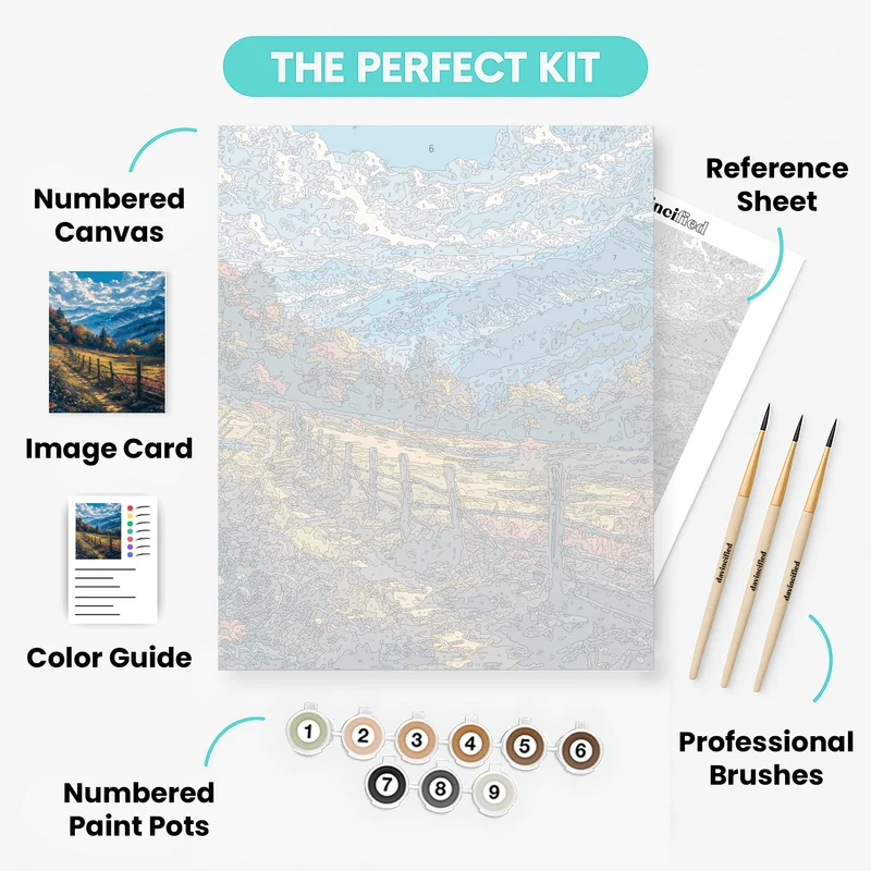 Mountain Valley Autumn - Paint by Numbers Kit