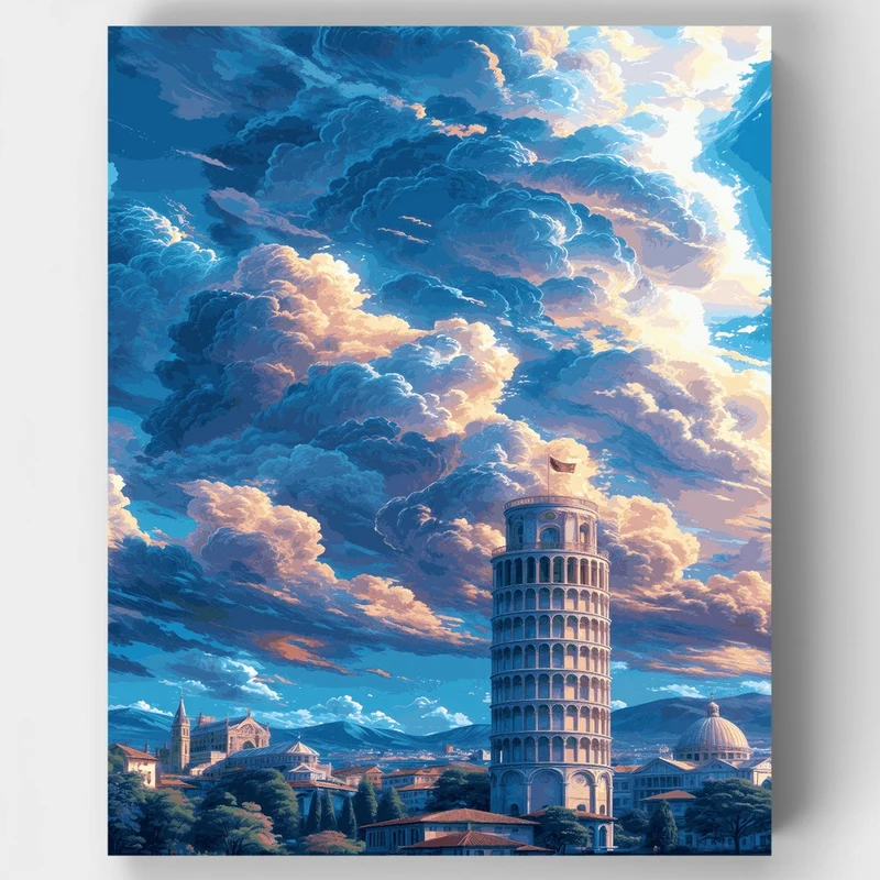 Leaning Tower of Pisa - Paint by Numbers Kit