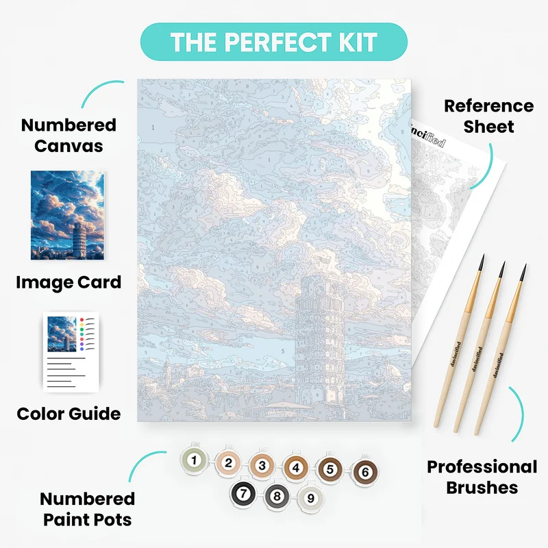 Leaning Tower of Pisa - Paint by Numbers Kit