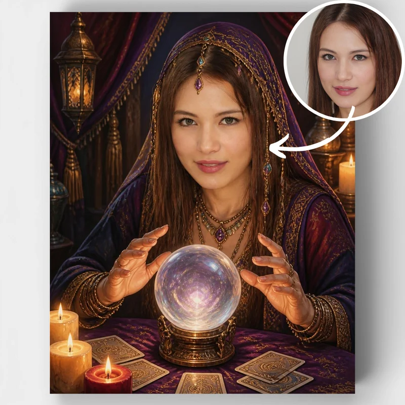 Mystical Fortune Teller - Custom Paint by Numbers Kit