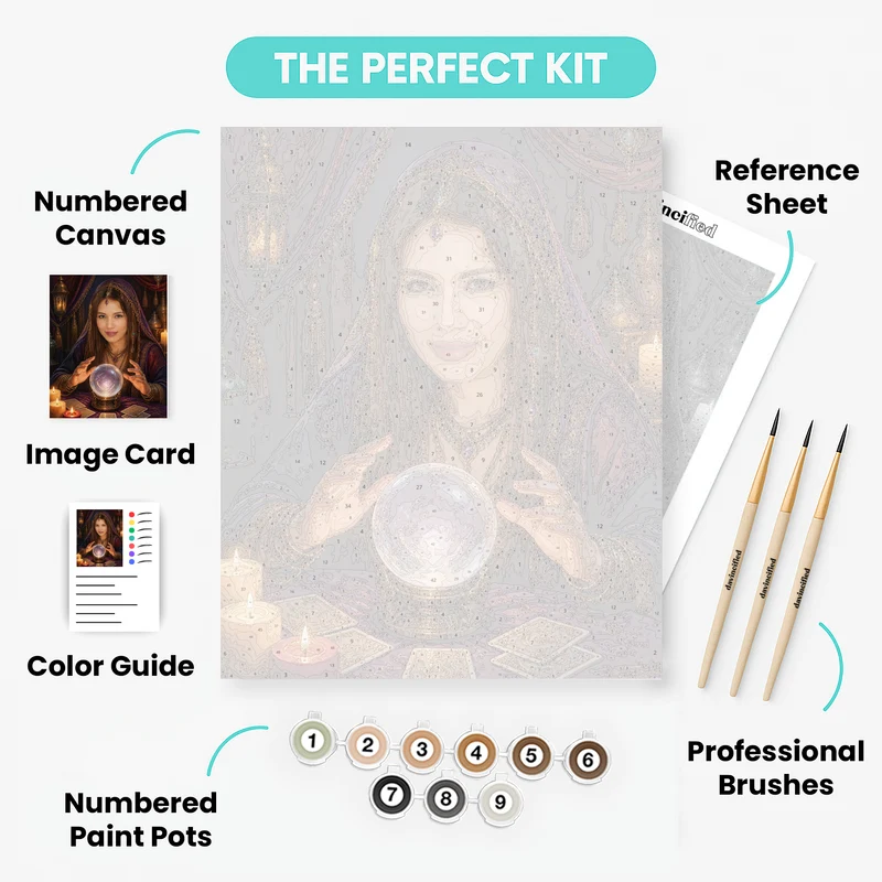 Mystical Fortune Teller - Custom Paint by Numbers Kit