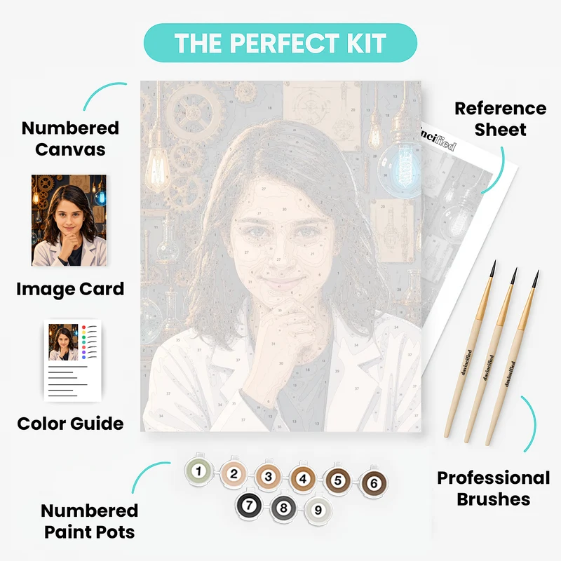 Curious Scientist - Custom Paint by Numbers Kit