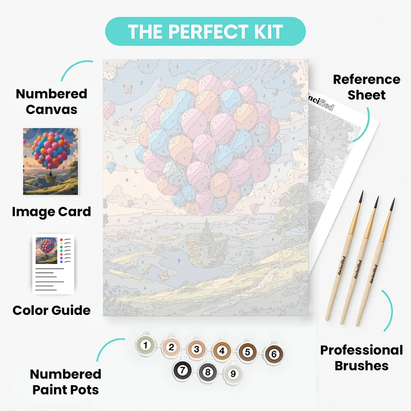 Dreamy Balloon Adventure - Paint by Numbers Kit