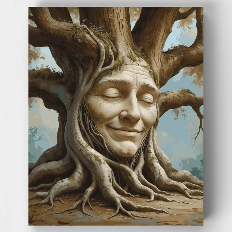 Mystical Tree Face - Paint by Numbers Kit