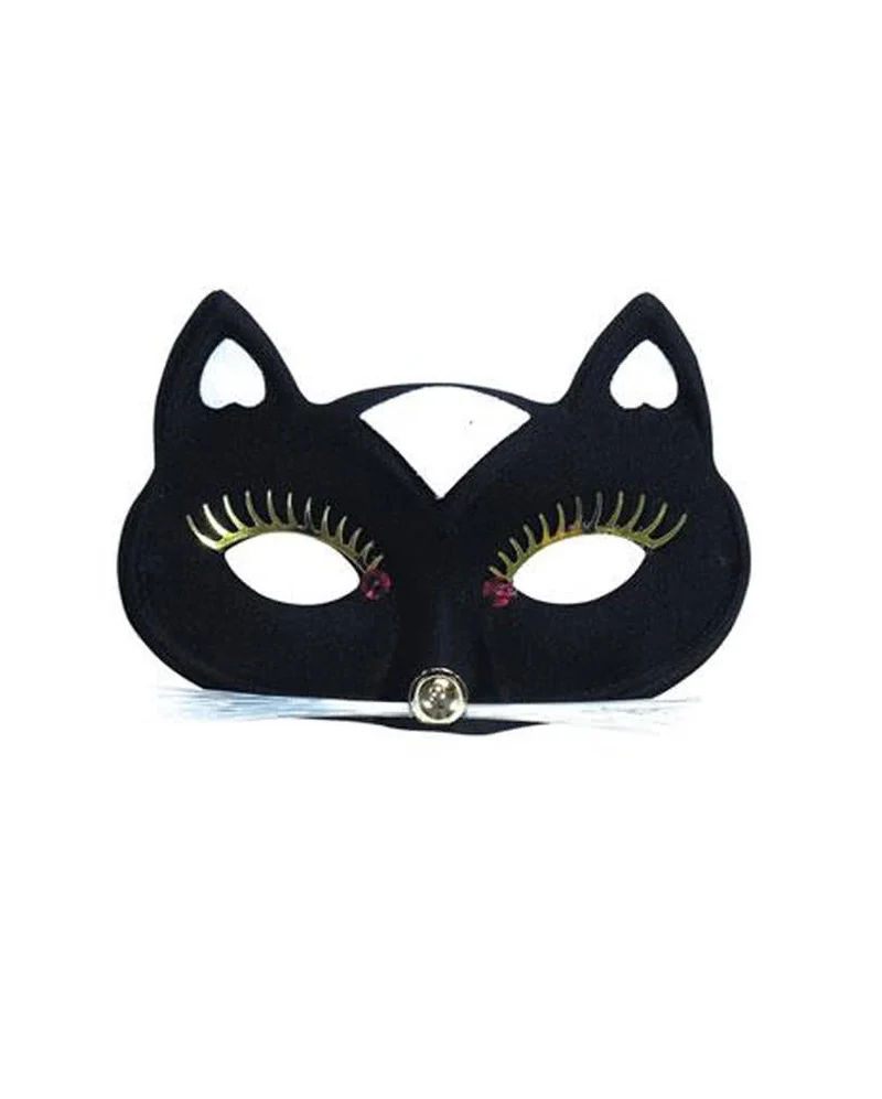 Katzen Maske mit Glimmer und Strass