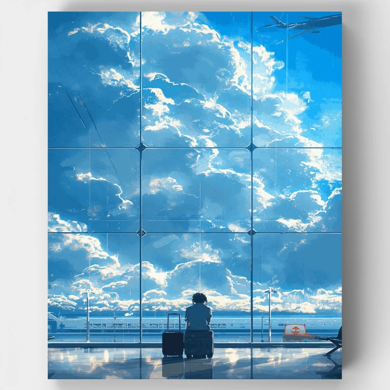 Airport Waiting Lounge - Paint by Numbers Kit