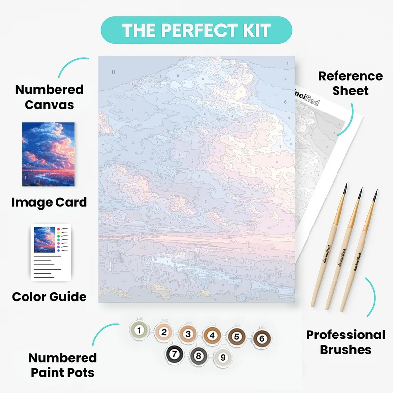 "Golden Drive to the Cabin" Paint by Numbers Kit