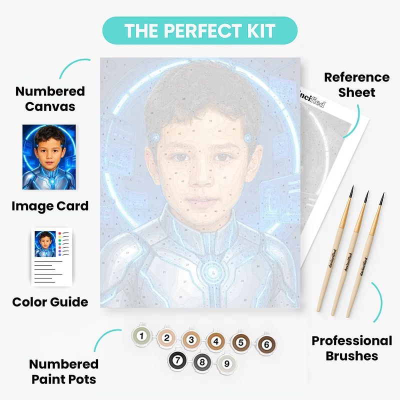 Cyber Portrait - Custom Paint by Numbers Kit