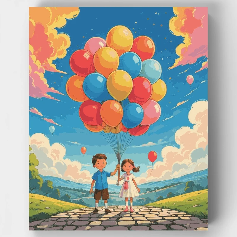 Magical Balloon Adventure - Paint by Numbers Kit