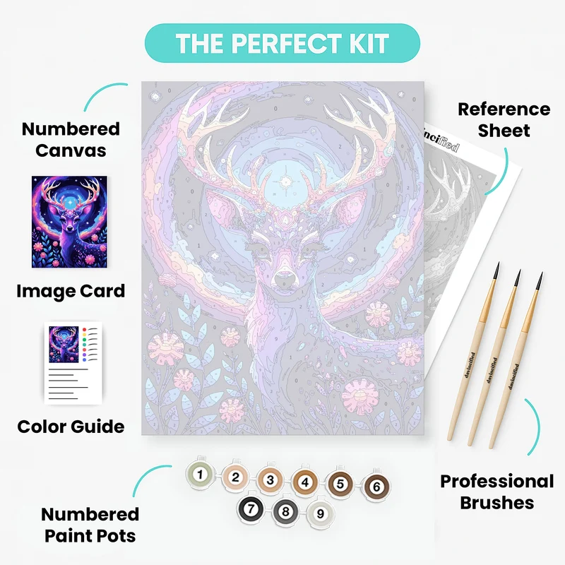 Cosmic Deer Spirit - Paint by Numbers Kit