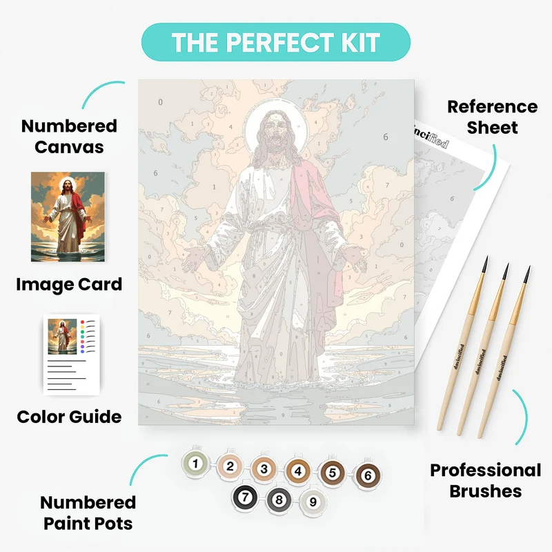 Jesus Christ in Water - Paint by Numbers Kit
