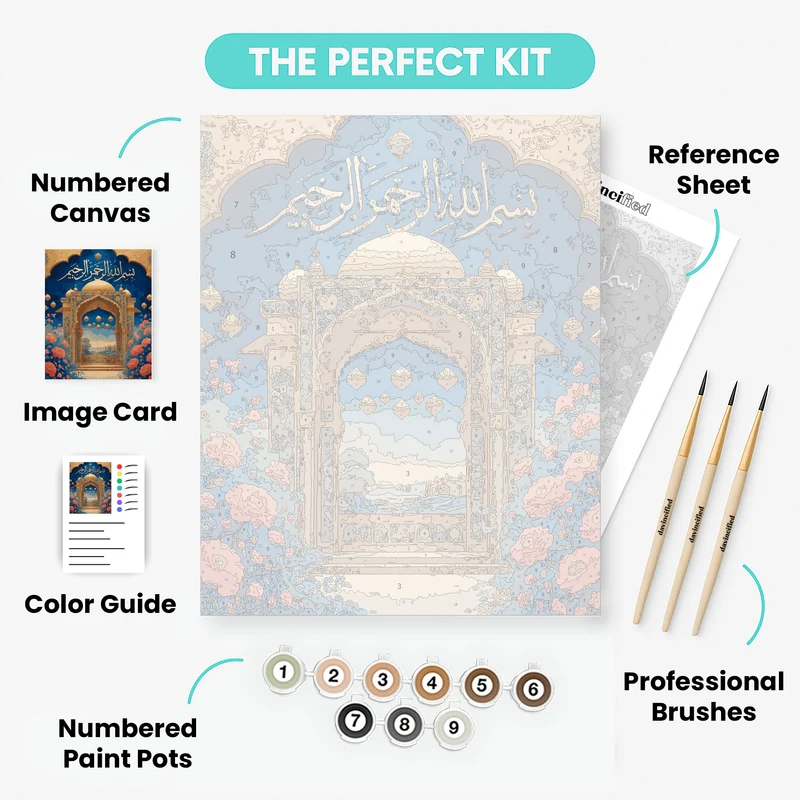 Islamic Mosque Archway - Paint by Numbers Kit