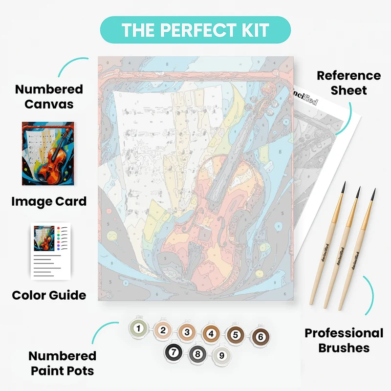 Vibrant Violin Symphony - Paint by Numbers Kit