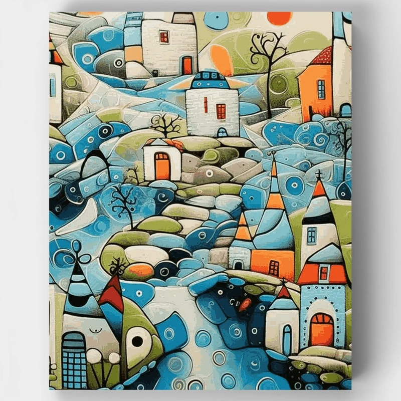 Whimsical Village - Paint by Numbers Kit