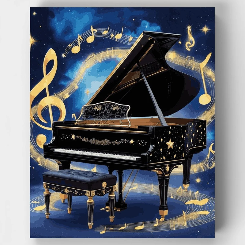 Celestial Piano Symphony - Paint by Numbers Kit