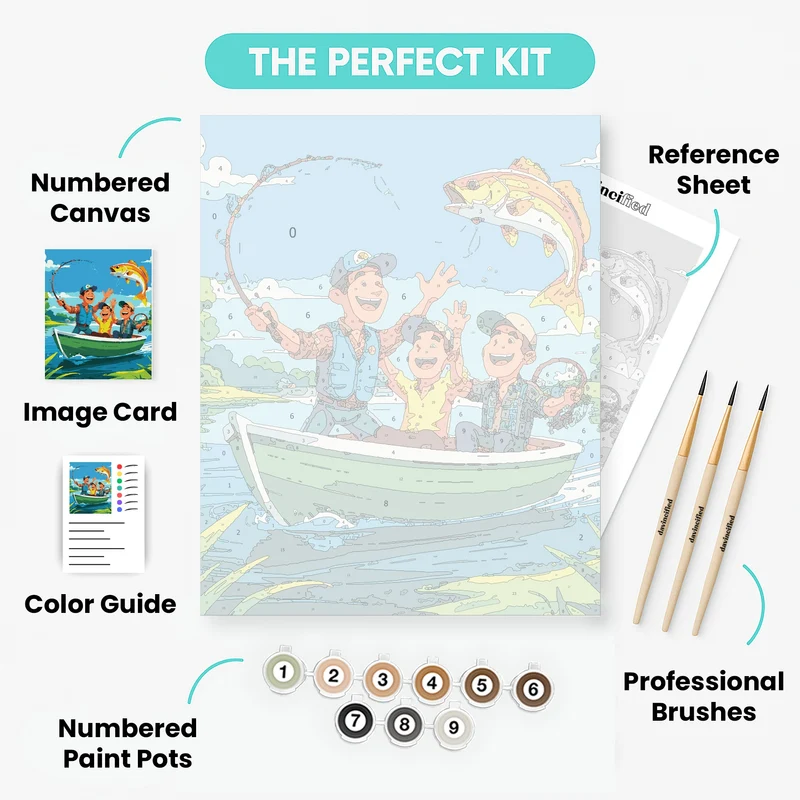 Family Fishing Adventure - Paint by Numbers Kit