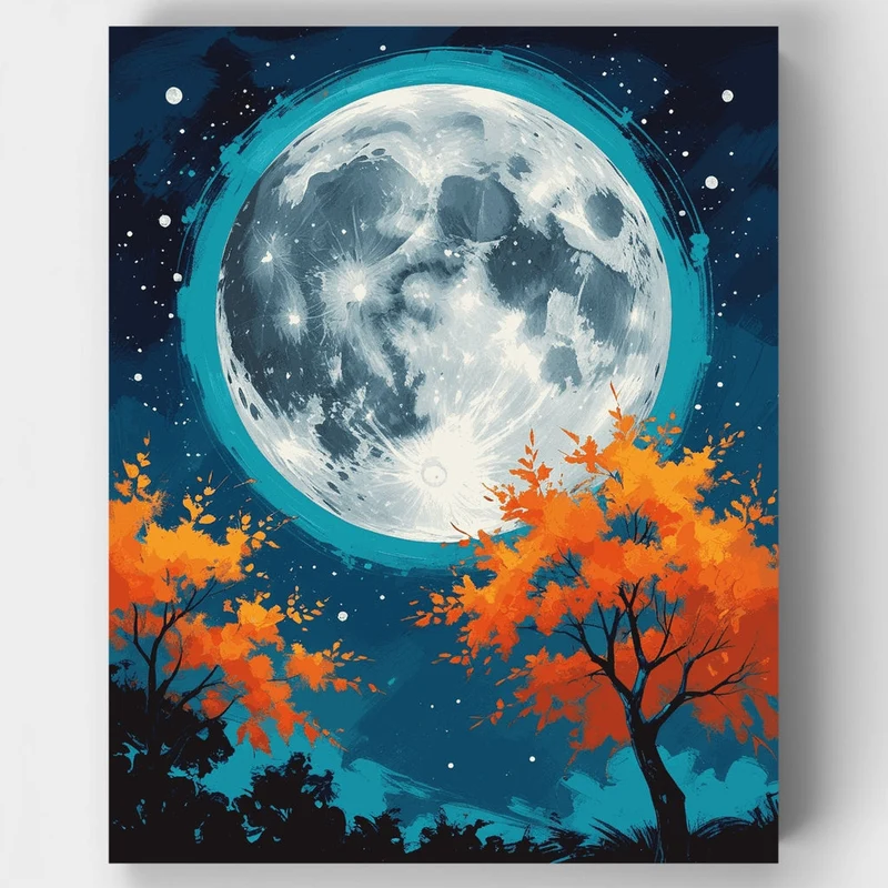 Autumn Moon - Paint by Numbers Kit