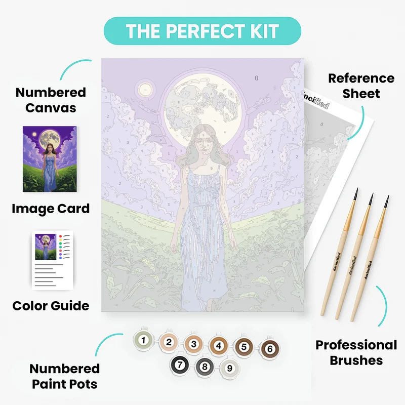 Moonlit Goddess - Paint by Numbers Kit