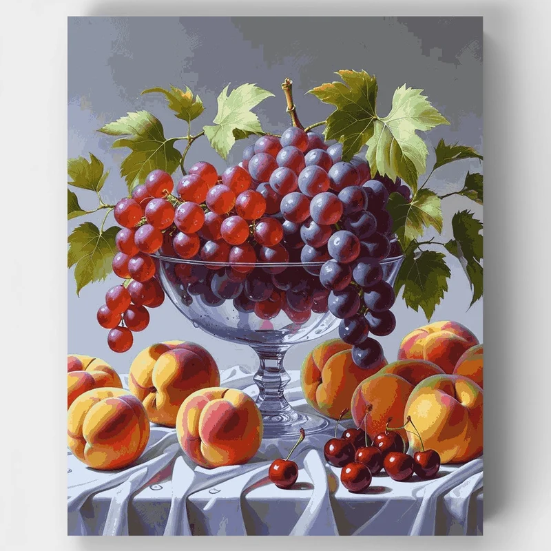 Elegant Fruit Bowl - Paint by Numbers Kit